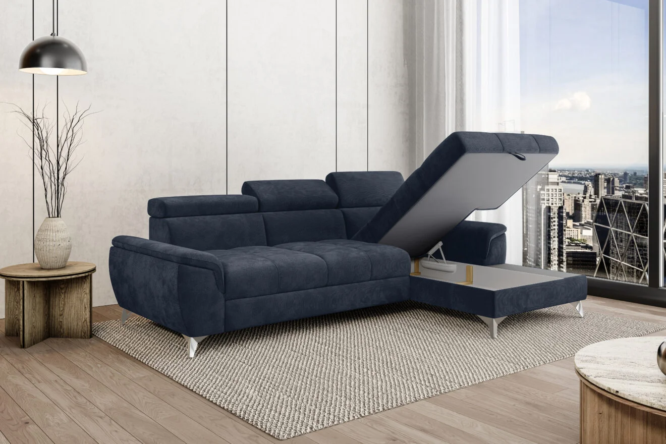 Lugano S Ecksofa mit Bettkasten